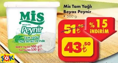 MİS TAM YAĞLI BEYAZ PEYNİR